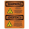Signmission OSHA Sign, 7" Height, 10" Width, Aluminum, Beyond This Point Radio Frequency Bilingual, Landscape OS-WS-A-710-L-12478